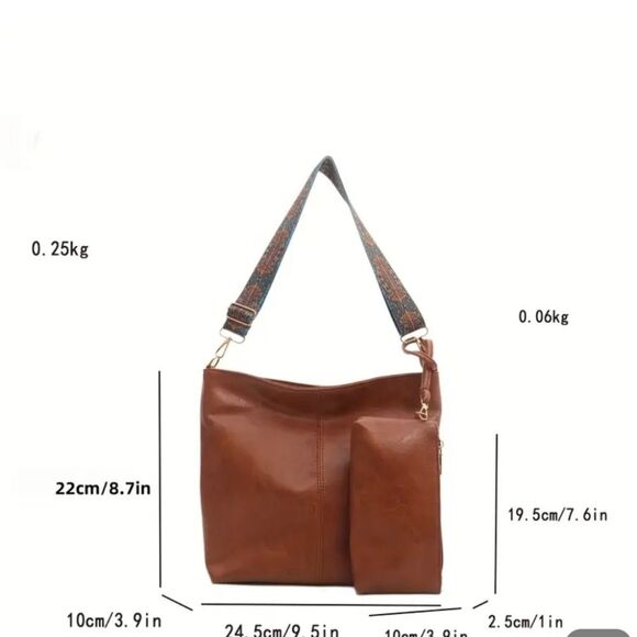 Green Bohemian Purse Bag with Matching Wristlet - Picture 2 of 3